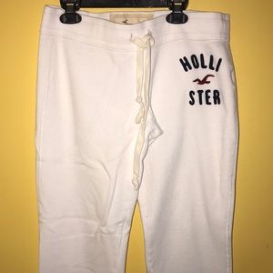 Hollister white sweatpants